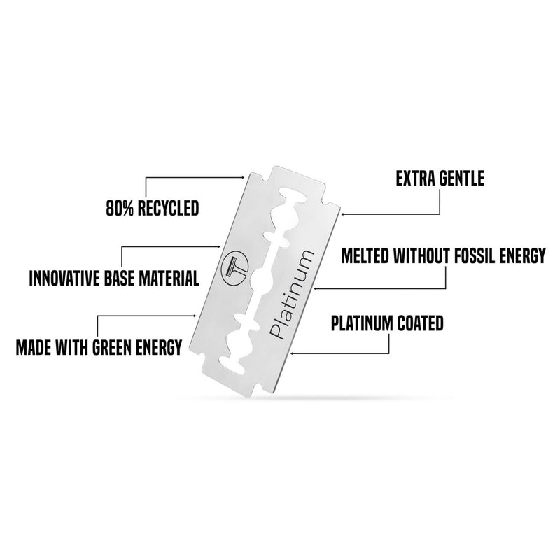 PLATINUM DOUBLE EDGE RAZOR BLADES X100